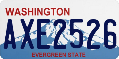 WA license plate AXE2526