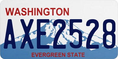 WA license plate AXE2528