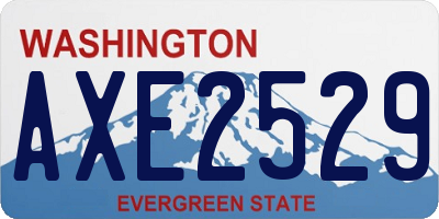 WA license plate AXE2529