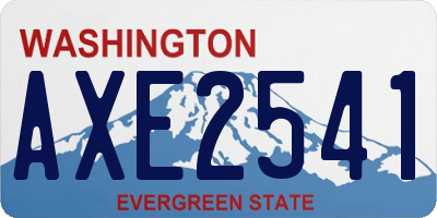 WA license plate AXE2541