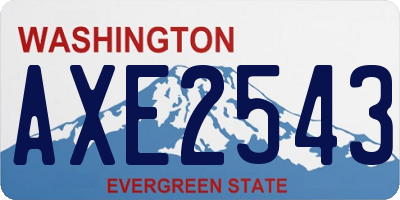 WA license plate AXE2543