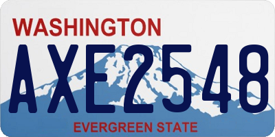 WA license plate AXE2548