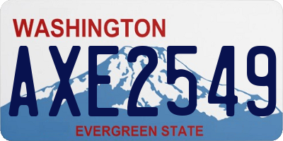 WA license plate AXE2549