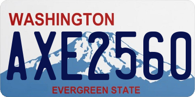 WA license plate AXE2560
