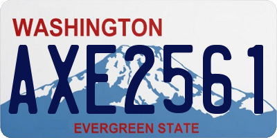 WA license plate AXE2561
