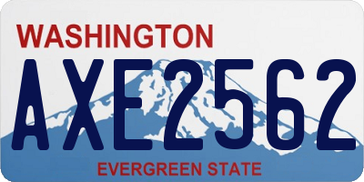 WA license plate AXE2562