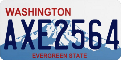 WA license plate AXE2564