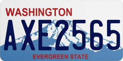 WA license plate AXE2565