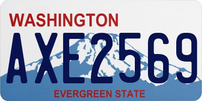 WA license plate AXE2569