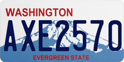 WA license plate AXE2570