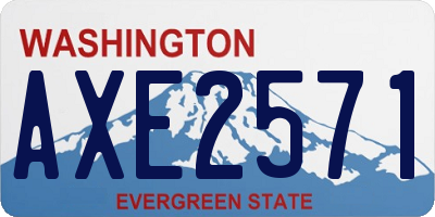 WA license plate AXE2571