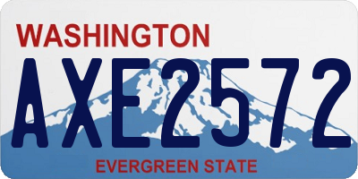 WA license plate AXE2572