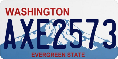 WA license plate AXE2573