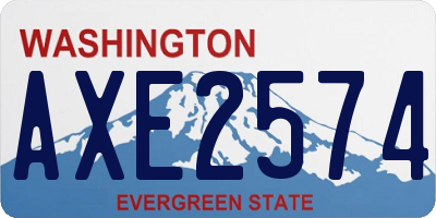 WA license plate AXE2574