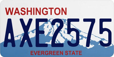 WA license plate AXE2575