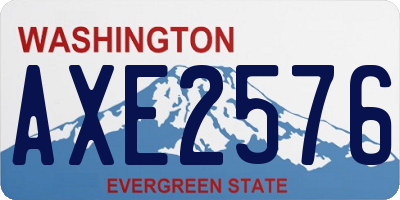 WA license plate AXE2576