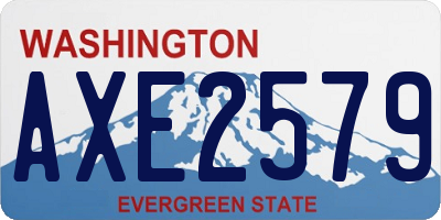 WA license plate AXE2579