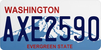 WA license plate AXE2590