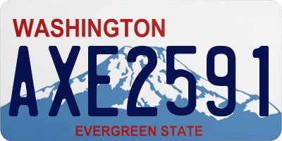 WA license plate AXE2591