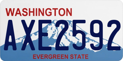 WA license plate AXE2592