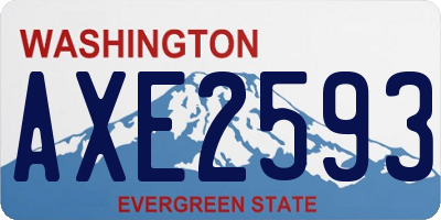 WA license plate AXE2593
