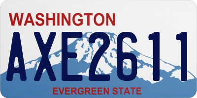 WA license plate AXE2611