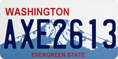 WA license plate AXE2613