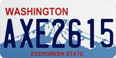 WA license plate AXE2615