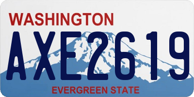 WA license plate AXE2619