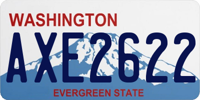 WA license plate AXE2622