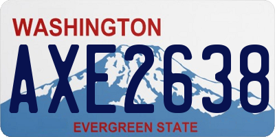 WA license plate AXE2638