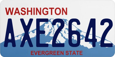 WA license plate AXE2642