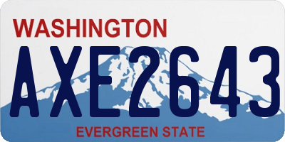 WA license plate AXE2643