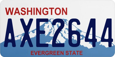 WA license plate AXE2644