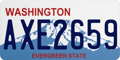 WA license plate AXE2659