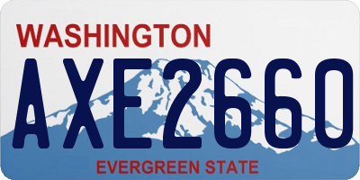 WA license plate AXE2660