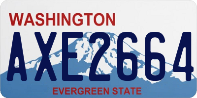 WA license plate AXE2664
