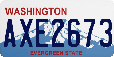 WA license plate AXE2673