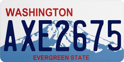 WA license plate AXE2675