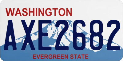 WA license plate AXE2682