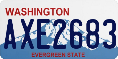 WA license plate AXE2683