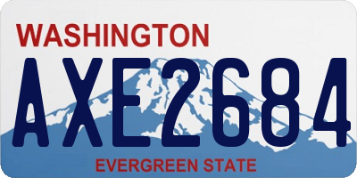 WA license plate AXE2684