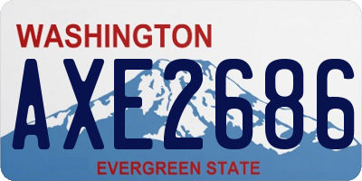 WA license plate AXE2686