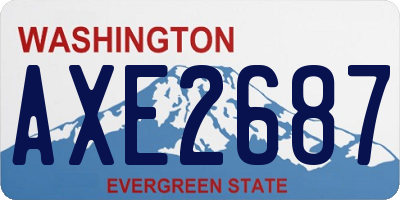 WA license plate AXE2687