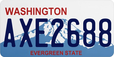 WA license plate AXE2688