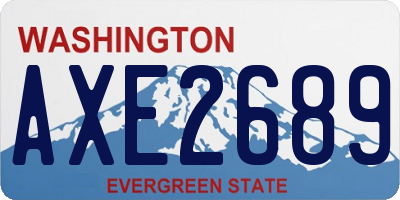 WA license plate AXE2689