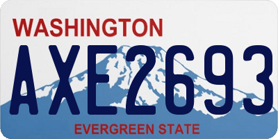 WA license plate AXE2693
