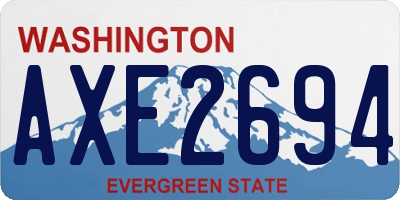WA license plate AXE2694