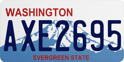 WA license plate AXE2695