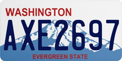 WA license plate AXE2697
